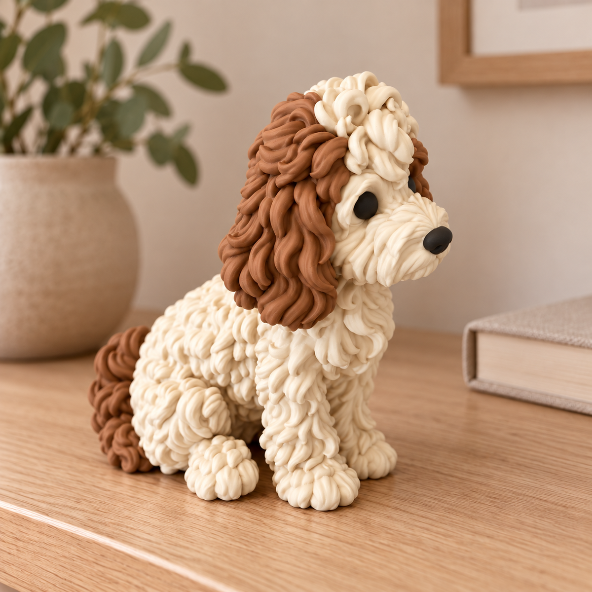 Labradoodle beeldje multicolor – een lieve blikvanger
